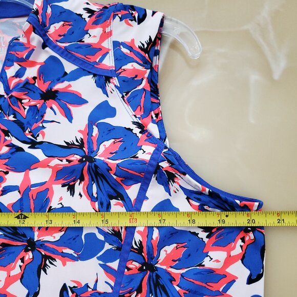 Tail Floral Printed Sleeveless Zip Tennis Pickleball Golf Dress Size Large - Picture 11 of 15